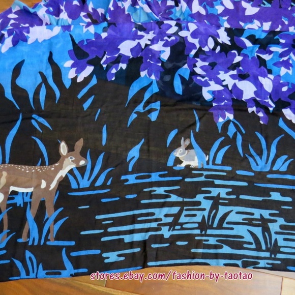 New w Tag Coach 54265 Landscape Shawl Scarf - Picture 3 of 5